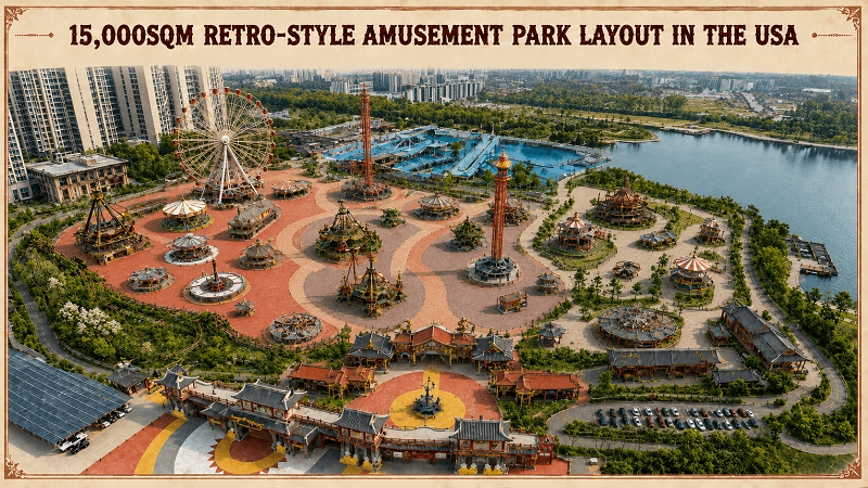 Retro-style Outdoor Amusement Park Project in the United States