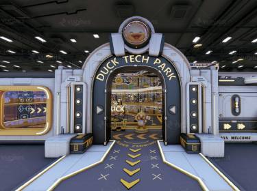 Dinis space yellow duck indoor playground design