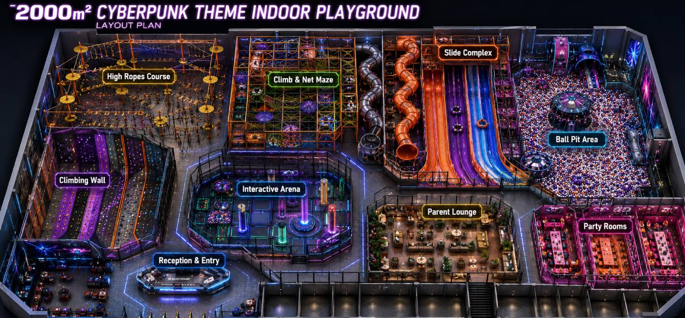 Uzbekistan 2,000sqn indoor playground layout