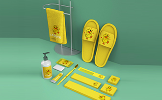 duck-themed hotel toiletries