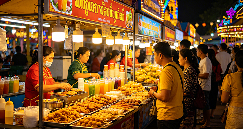 food and beverage stalls in Myanmar