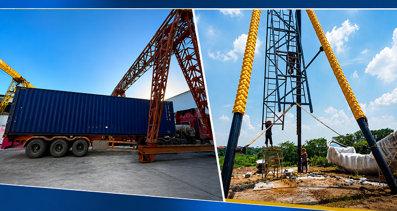 global shipping and on-site installation services