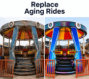 replace the aging amusement park rides
